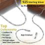 ChainsHouse 925 Sterling Silver Chain Choker Necklace for Women, Cuban/Figaro/Star/Bead/Snake Dainty Statement Jewelry, 13''-14'', Send Gift Box