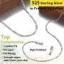 ChainsHouse 925 Sterling Silver Chain Choker Necklace for Women, Cuban/Figaro/Star/Bead/Snake Dainty Statement Jewelry, 13''-14'', Send Gift Box