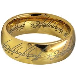 Kingary 6mm 8mm The Magic Ring Gold Plated Tungsten Carbide Ring Band for Men Women Comfort Fit Size 4 to 16