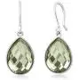 Gem Stone King 925 Sterling Silver Prasiolite 16X12MM Pear Shape Pendant Earrings Set (19.50 Ct with 18 Inch Silver Chain)