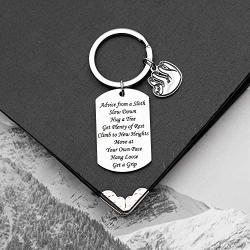 Advice from A Sea Turtle Unicorn Sloth Flamingo Shark Llama Horse Keychain Animal Lover Gift Inpirational Gift for Women Girls