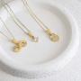 Gelin 14k Solid Gold Heart Shaped Lock Key Chain Necklace - Small Jewelry for Women, 18 Inch