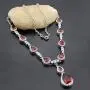 Hermosa Sterling Silver Inlay Garnet Fashion Jewelry Set Ideal Female