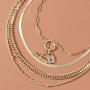 Chargances Gold Snake Bone Chain Necklace for Women and Girls Iced Out Lock Toggle Chain Choker Necklace Ladies Boho Jewelry Punk Cuban Link Chain