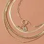 Chargances Gold Snake Bone Chain Necklace for Women and Girls Iced Out Lock Toggle Chain Choker Necklace Ladies Boho Jewelry Punk Cuban Link Chain