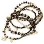 RIAH FASHION Bohemian Multi-Layer Beaded Pendant Statement Stretch Strand Bracelet - Sparkly Bead Tassel Pom Pom Star Charm Stack Cuff Bangles RIAH FASHION Bohemian Multi-Layer Beaded Pendant Statement Stretch Strand Bracelet - Sparkly Bead Tassel Pom Pom Star Charm Stack Cuff Bangles