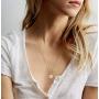 Mothers Day Gifts Initial Necklace Dainty Round Disc Letters Alphabet Pendant Necklace 14K Real Gold Plated Personalized Pendant Necklace for Women