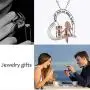 CBrands Sterling Silver Love Heart Engraved Girl Kiss Dog Pendat Necklace Jewelry Gifts for Women Her Girlfriends Wife (Rose Gold)