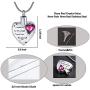 Eternalmemorial Heart Urn Necklaces for Ashes Stainless Steel Engraved Ashes Keepsake Cremation Jewlery Birthstone Necklace