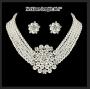 Audrey Hepburn style Faux Pearl Necklace Set Strand Ear clip Wedding Breakfast at Tiffanys for Women NL-001