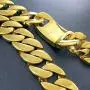 Mens Necklace Jewelry very heavy 316L Stainless Steel 24mm and 32mm width