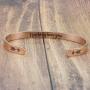Joycuff Inspirational Bracelets for Women Motivational Jewelry 18K Rose Gold Monogrammed Mantra Cuff Bangle Hidden Message Stainless Steel Christmas Birthday Friendship Gifts for Her