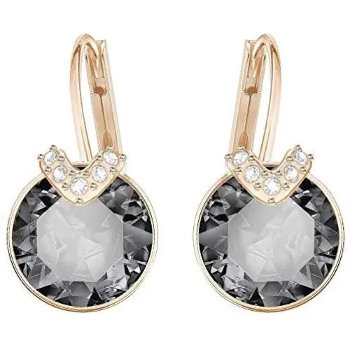 SWAROVSKI Womens Bella V Crystal Earrings Collection, Gray Crystals, Pink Crystals, Clear Crystals SWAROVSKI Womens Bella V Crystal Earrings Collection, Gray Crystals, Pink Crystals, Clear Crystals