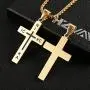 HZMAN Stainless Steel Russian Orthodox Cross Pendant Necklace for Men Women, NIKA, ICXC HZMAN Stainless Steel Russian Orthodox Cross Pendant Necklace for Men Women, NIKA, ICXC