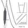 MPRAINBOW Mens Stainless Steel Cremation Urn Bullet Pendant Ashes Necklace Keepsake Memorial Jewerly,Free Chain