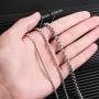 MOWOM Silver Color Mens Chain Necklace for Women Men Boys Girls Kids Water Resistant Stainless Steel Rolo Cable Popcorn Chain Wheat Link Necklace Jewelry Gifts