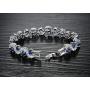 Herinos Women Platinum Plated Cubic Zirconia Tennis Bracelets Wedding Bridal Crystal Bangle