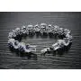 Herinos Women Platinum Plated Cubic Zirconia Tennis Bracelets Wedding Bridal Crystal Bangle