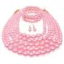 MeliMe Faux Big Pearl Necklace Flapper Beads Pearl Statement Necklace Bracelet and Earrings for Women Mother