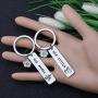 CYTING Her Stitch His Angel Keychain Set With Hibiscus Flower Charm Hawaiian Jewelry Gift For Couples Family Best Friends