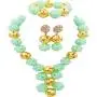aczuv Royal Blue African Beads Crystal Nigerian Wedding Jewelry Sets for Women aczuv Royal Blue African Beads Crystal Nigerian Wedding Jewelry Sets for Women