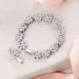 EVER FAITH Wedding Jewerly Hand Accessory Prong Cubic Zirconia Birthstone Marquise Leaf Elegant Tennis Bracelet