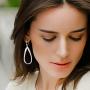 SA SILVERAGE 925 Sterling Silver Twisted Hoop Earrings Oval Round Dangle Teardrop Earrings For Women