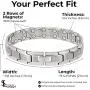 Elegant Mens Double Magnet Wide Titanium Magnetic Therapy Bracelet Pain Relief for Arthritis and Carpal Tunnel (Silver) Elegant Mens Double Magnet Wide Titanium Magnetic Therapy Bracelet Pain Relief for Arthritis and Carpal Tunnel (Silver)