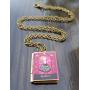 Planet-Nine Alice in Wonderland Pink Book Locket on a Necklace - Jewelry from The Lewis Carrol Classic