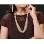 Touchstone Indian Bollywood Handcrafted Traditional Royal Mughal Kundan Polki Meenakari Enamel Colorful Wedding Designer Jewelry Long Necklace Set in Gold and Silver Tone for Women.