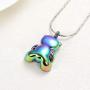constantlife Cremation Jewelry Ashes Necklace Stainless Steel Teddy Bear Hold Heart Pet Urn Memorial Pendant Funeral Keepsake