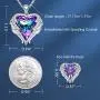 CDE Angel Wing Love Heart Necklaces and Earrings Silver Tone/Gold Tone Jewelry Sets Birthday/Anniversary Valentines Day Jewelry Gifts for Women Mom/Wife/Sister/Best Friend