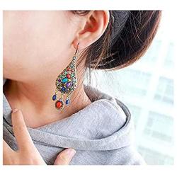 Ethnic Retro Bohemian Droplets Color Dress Mexico Gypsy Dangle Earrings
