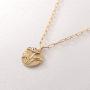 Hapuxt Birth Flower Necklace 14K Gold Plated Birth Month Flower Pendant Necklace for Women