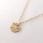 Hapuxt Birth Flower Necklace 14K Gold Plated Birth Month Flower Pendant Necklace for Women
