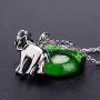 BS Bluesnow Elephant Urn Keepsake Pendant Necklace, Stainless Steel Memorial Ash Cremation Jewelry