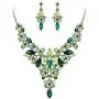 EVER FAITH Womens Austrian Crystal Elegant Bridal Hollow Flower Leaves Necklace Earrings Set