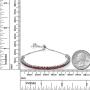 Gem Stone King 925 Sterling Silver Red Garnet Gemstone Birthstone Womens Adjustable Tennis Bracelet (4.50 Cttw, 3MM Round Garnet)