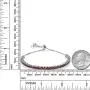 Gem Stone King 925 Sterling Silver Red Garnet Gemstone Birthstone Womens Adjustable Tennis Bracelet (4.50 Cttw, 3MM Round Garnet)