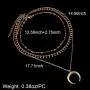 Edary Layered Necklace Gypsy Moon Necklaces Gold Crescent Tassel Pendant Choker Fashion Drop Jewelry for Women Edary Layered Necklace Gypsy Moon Necklaces Gold Crescent Tassel Pendant Choker Fashion Drop Jewelry for Women