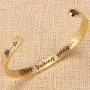 Keep Going Cuff Bracelet Inspirational Mantra Quote Bracelet for Women Stainless Steel Graduation Friendship Bracelets Jewelry Gifts for Her