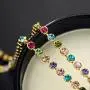 NEOGLORY 14k Gold Plated Multicolor Rhinestone Long Chain Y Necklace Fashion Jewelry 28'' Valentines Day Gift NEOGLORY 14k Gold Plated Multicolor Rhinestone Long Chain Y Necklace Fashion Jewelry 28'' Valentines Day Gift