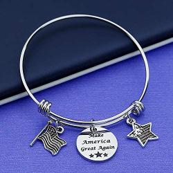 Make America Great Again Bracelet Republican Jewelry Bracelet Independence Day Gifts