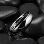 King Will Basic 2mm/3mm/4mm/5mm/6mm/7mm Stainless Steel Ring Original Color Full High Polished with Laser Etched I Love You