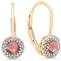 Dazzlingrock Collection 10K Ladies Halo Style Dangling Drop Earrings, Rose Gold
