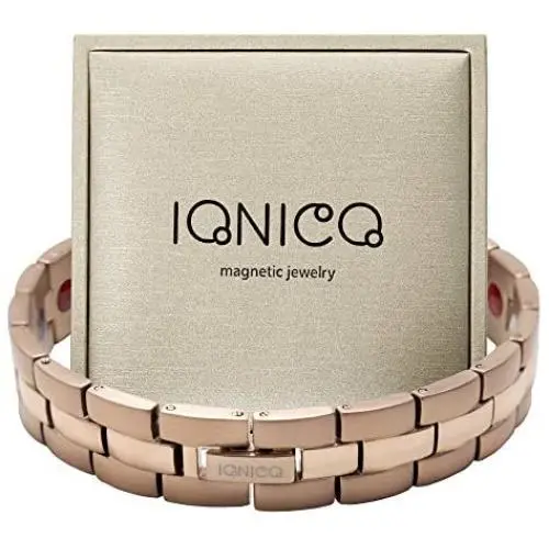 IONICO Rose - Gold Magnetic Therapy Bracelet for Women | Reliefs Arthritis, Carpal Tunnel, migraine, Pain, Blood Pressure | Strong Alternative Medicine Health Energy with Unique Healing Power IONICO Rose - Gold Magnetic Therapy Bracelet for Women | Reliefs Arthritis, Carpal Tunnel, migraine, Pain, Blood Pressure | Strong Alternative Medicine Health Energy with Unique Healing Power