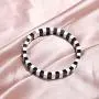 HZEYN Enamel Tile Bracelet Colorful Enameled Mini Bar Tile Bead Stretch Bracelet for Women Stackable Jewelry