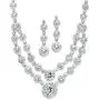 Mariell Silver 2 Row Rhinestone Crystal Necklace and Earrings Set - Prom, Brides and Bridesmaids Jewelry Mariell Silver 2 Row Rhinestone Crystal Necklace and Earrings Set - Prom, Brides and Bridesmaids Jewelry