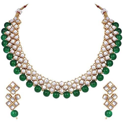 Aheli Stylish Bollywood Wedding Party Wear Necklace Earring Set Indian Ethnic Traditional Jewelry for Women