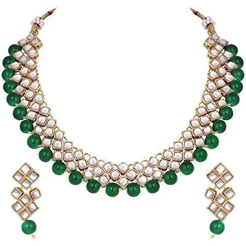Aheli Stylish Bollywood Wedding Party Wear Necklace Earring Set Indian Ethnic Traditional Jewelry for Women